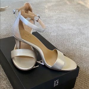 Naturalizer Silver High Heel Sandals